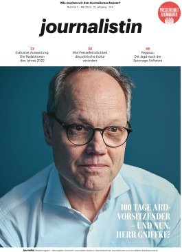 Coverstory von Journalist Magazin, Porträt von Kai Gniffke 